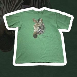 Vintage Zoo T Shirt Zebra Face